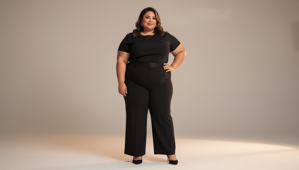 découvrez nos conseils mode pour porter une combinaison noire femme quand on est ronde, afin de sublimer votre silhouette avec élégance et confort.