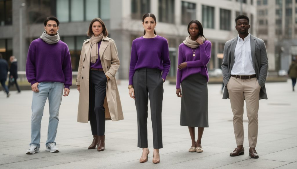 découvrez nos conseils pour bien porter le pull violet et élégamment intégrer cette pièce colorée à votre garde-robe.