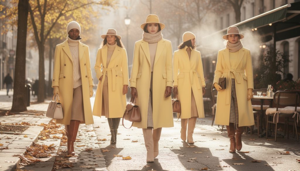 découvrez comment intégrer le jaune pâle dans vos tenues automne/hiver avec les dernières tendances mode pour un style lumineux et élégant.