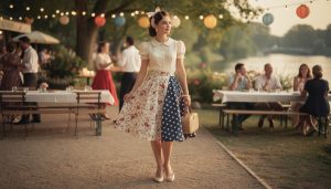 découvrez notre sélection de tenues guinguette femme pour un look rétro vintage élégant et intemporel. parfait pour revivre l'ambiance des bals populaires avec style et charme.