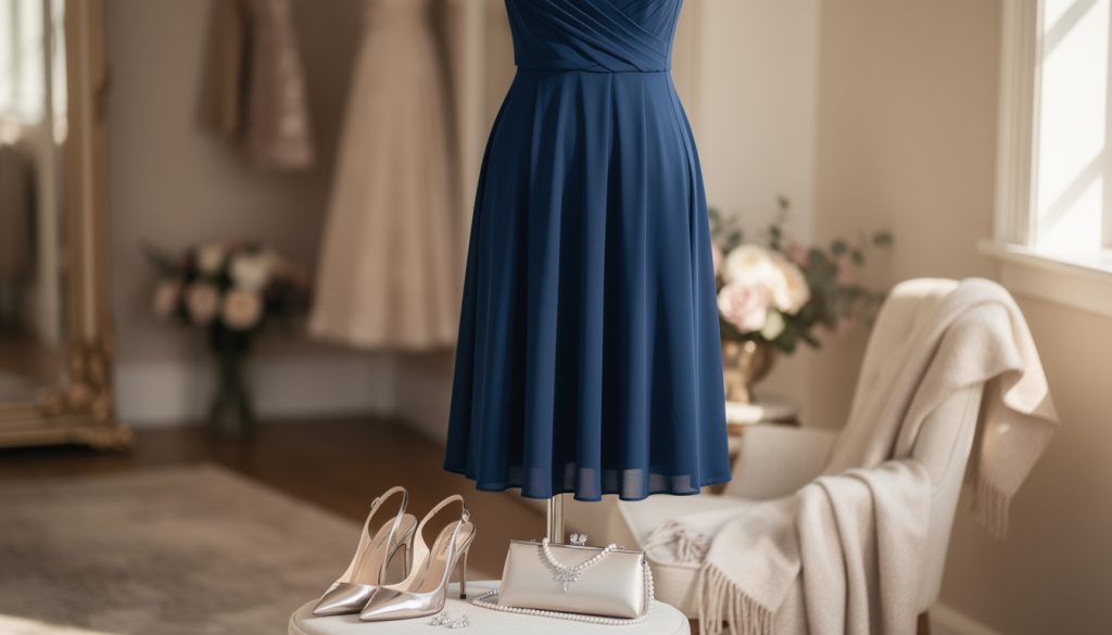 découvrez comment associer une robe bleue pour un mariage avec des accessoires et chaussures parfaits pour un look élégant et harmonieux.