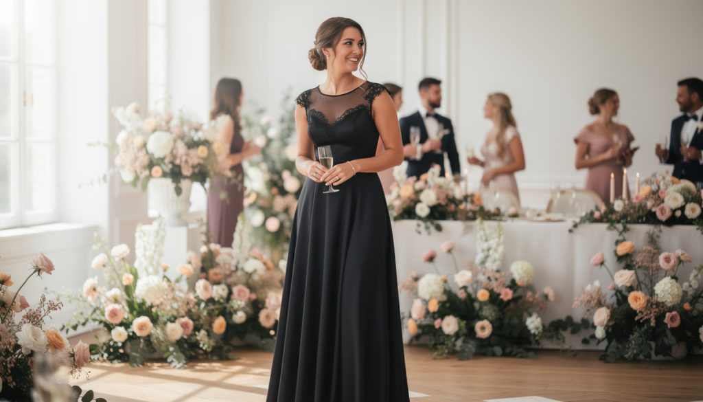 découvrez comment porter une robe noire pour un mariage avec élégance et style. conseils de mode et idées d'accessoires pour un look chic et adapté à cet événement spécial.