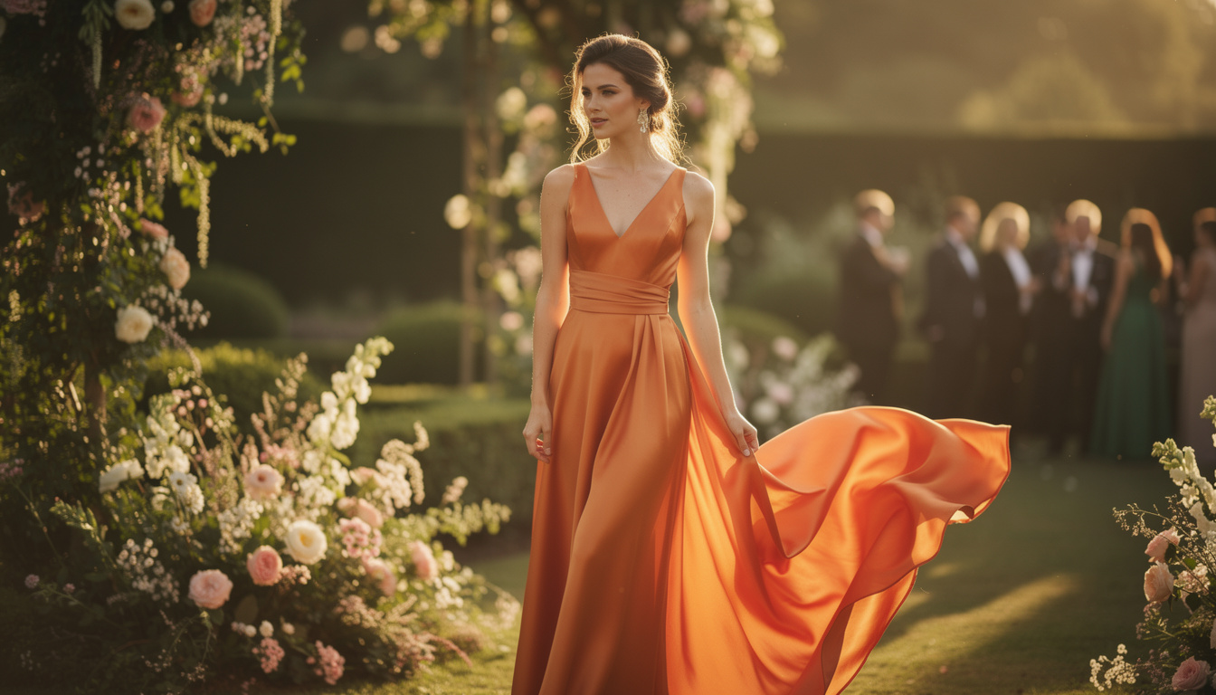 découvrez nos conseils et idées pour porter une robe orange avec élégance lors d'un mariage, afin de sublimer votre tenue et briller en toute occasion.
