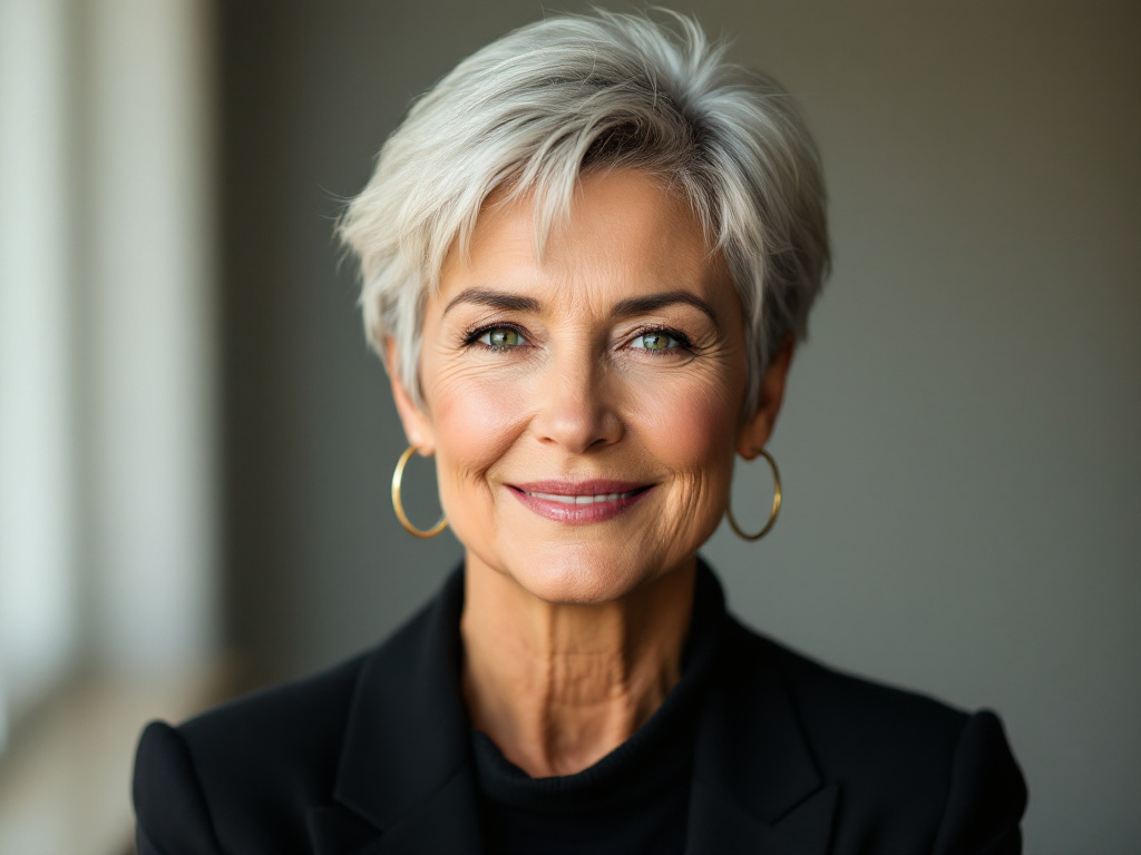 Coupe de cheveux court femme 60 ans : nos idées stylées